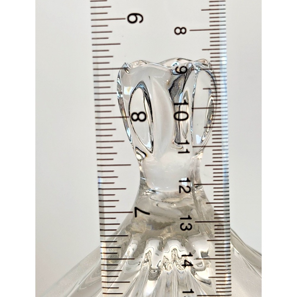 Crystal Clear/frosted Crystal Novellette II Pattern Lead‎ Crystal Candy Dish 9" - Picture 14 of 16